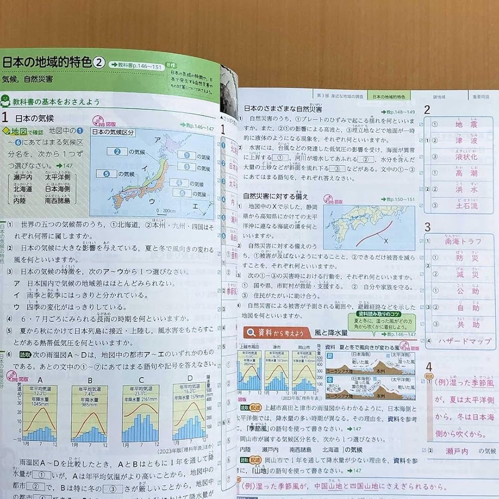 社会の自主学習 地理 教師用 ＣＤ　新学社 Amazon.co.jp: 2024年度版 社会の自主学習 地理2年 教育出版版